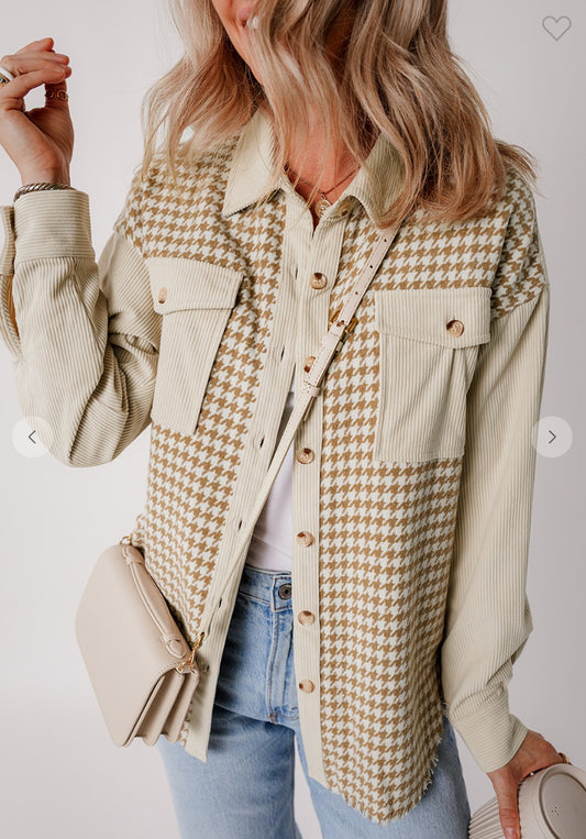 Button up corduroy Shacket